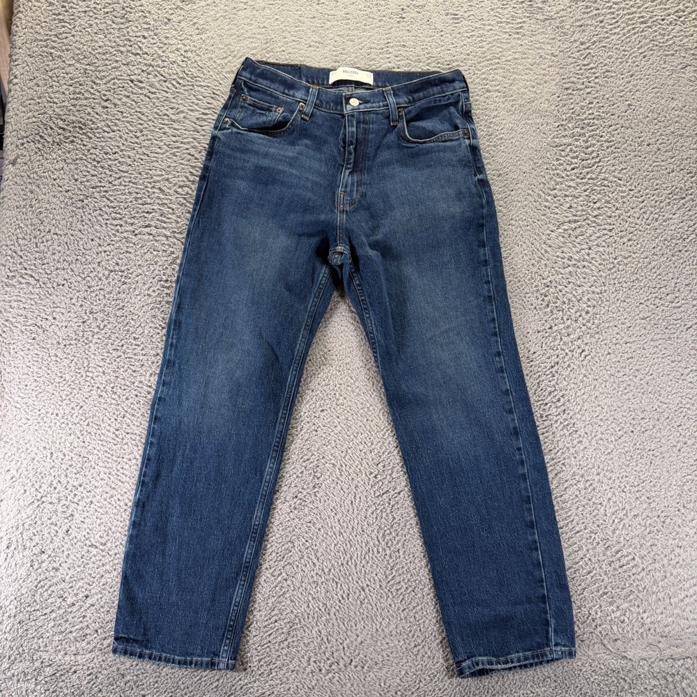 Hollister Jeans Mens 30x29 Blue Cotton Denim Straight Workwear Loose Stretch